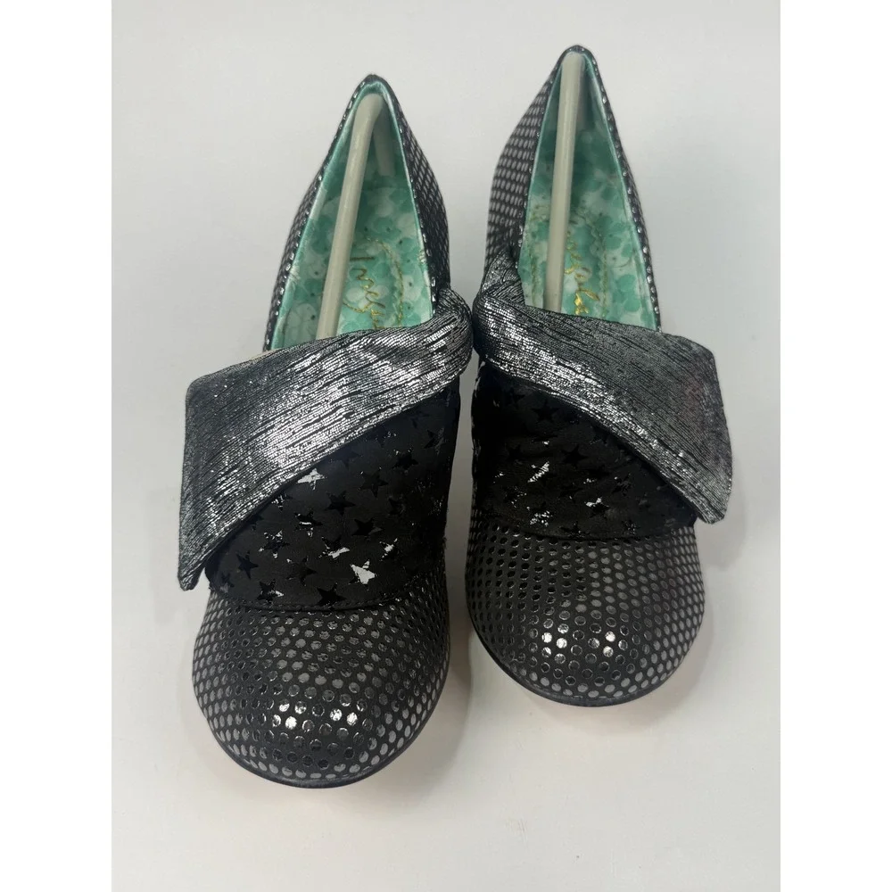 NEW Irregular Choice Flick Flack Black EU40 / US8.5 w Original Box Heel Shoes